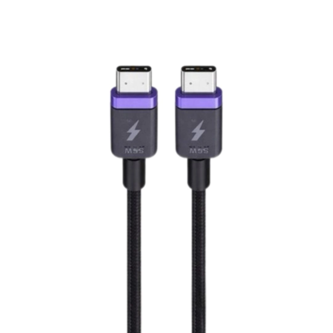 كابل سامسونج السريع للشحن ونقل البيانات برأسين تايب سي - 65 واط